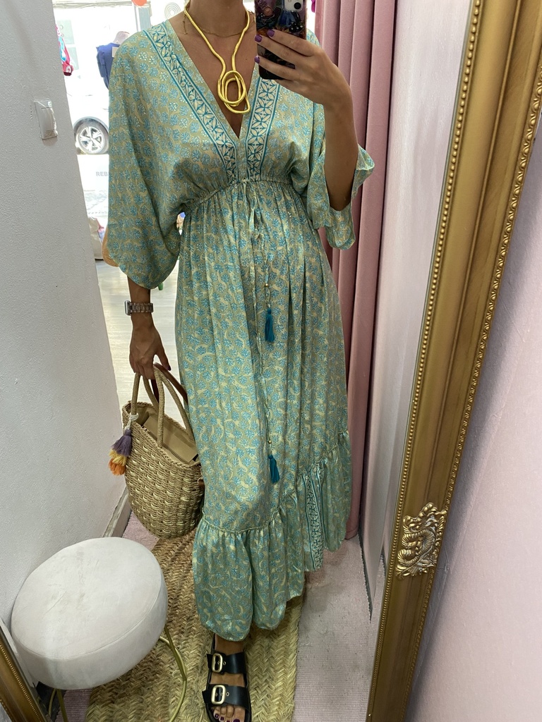 Vestido seda boho