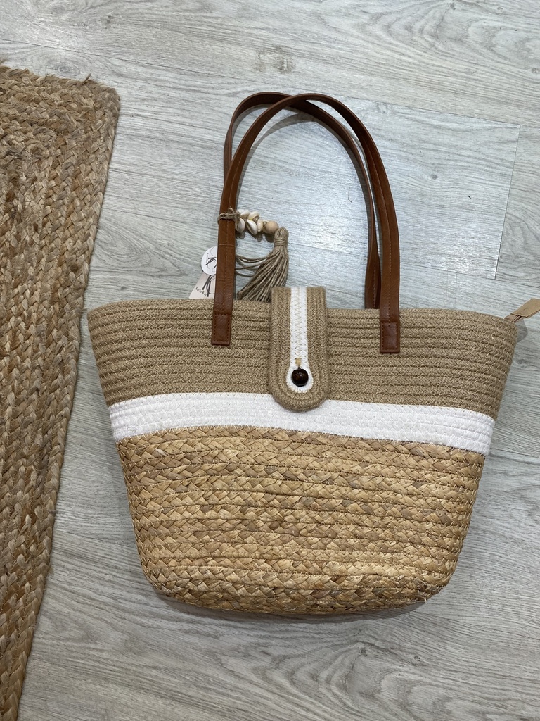 Bolso mimbre grande
