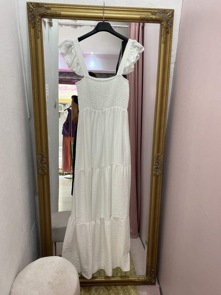 Vestido volantes blanco