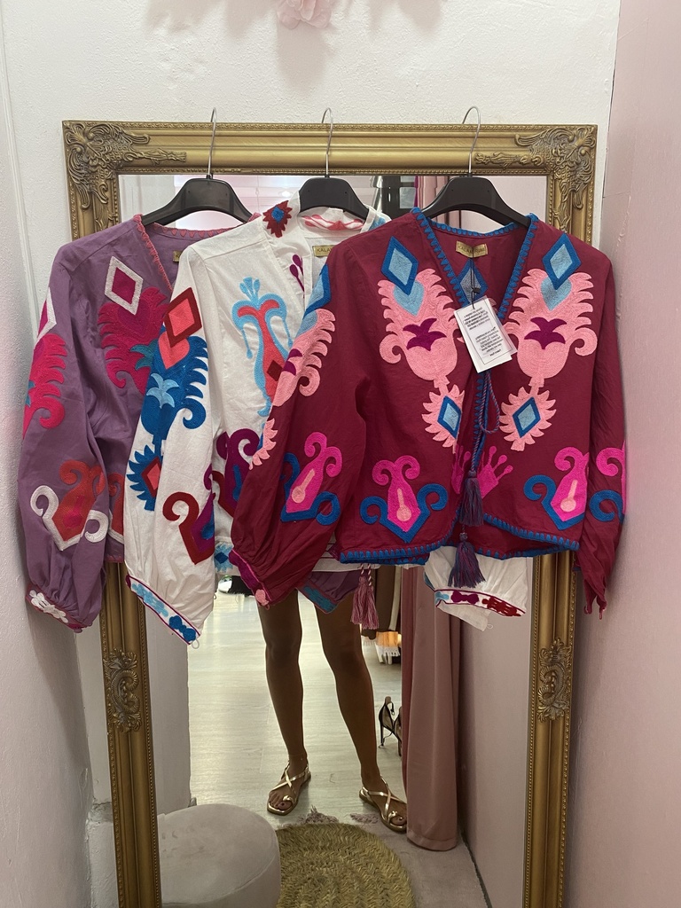 Blusa Suzani bordada