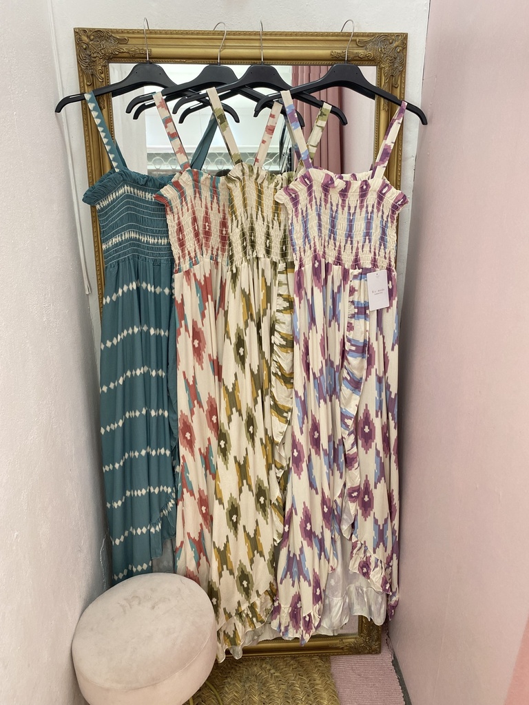 Vestido asimétrico estampado