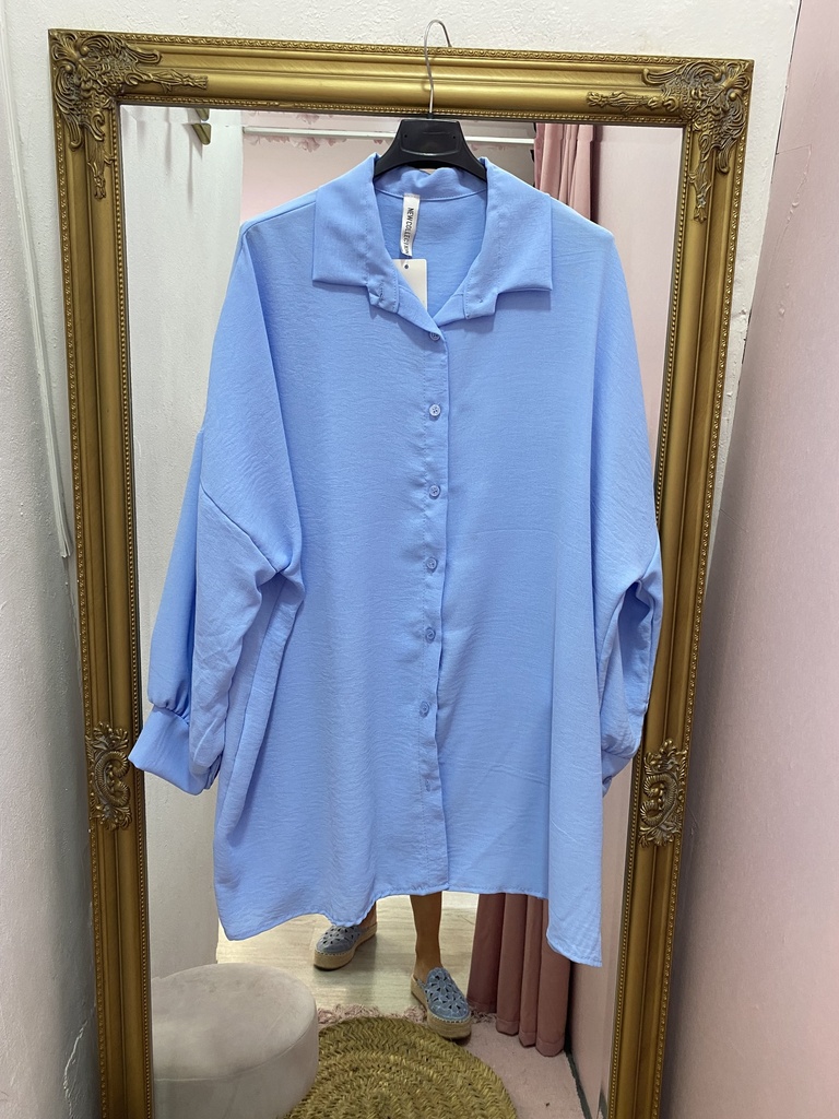 Camisa oversize azul